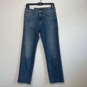 NWT Joes Jeans The Scout Midrise Tomboy Crop with raw cut hem “Geranium”
